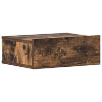 vidaXL Плаващо нощно шкафче, опушен дъб, 40x30x15 см, инженерно дърво