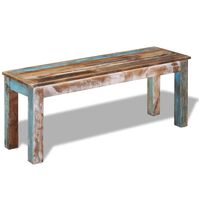 vidaXL Suoliukas, perdirbtos medienos masyvas, 110x35x45 cm
