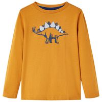 Kinder-Langarmshirt Dunkles Ocker 92