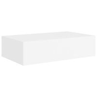 vidaXL Wandschap met lade 40x23,5x10 cm MDF wit