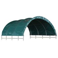 vidaXL zöld PVC állattartó sátor 3,7 x 3,7 m