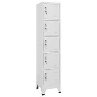 vidaXL Armadietto con Serratura Grigio Chiaro 38x40x180 cm in Acciaio