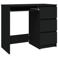 vidaXL fekete szerelt fa íróasztal 90 x 45 x 76 cm