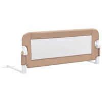 vidaXL Barierka do łóżeczka dziecięcego, taupe, 102x42 cm, poliester