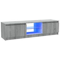 vidaXL Szafka pod TV z LED, szary dąb sonoma, 120x30x35,5 cm