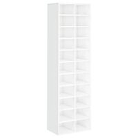 vidaXL Botník bílý s vysokým leskem 54 x 34 x 183 cm kompozitní dřevo