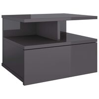 vidaXL Hängender Nachttisch Hochglanz-Grau 40x31x27 cm Holzwerkstoff