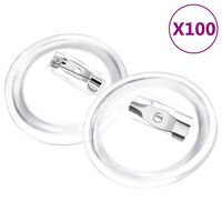 vidaXL Ženkliukų rinkinys su smeigtukais, 100vnt., akrilas, 25mm