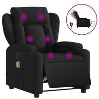 vidaXL Massagesessel Elektrisch Schwarz Stoff