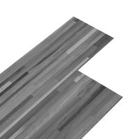 vidaXL Itsekiinnittyvät PVC-lattialankut 2,51 m² 2mm harmaaraidallinen