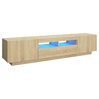 vidaXL Mobile Porta TV con Luci LED Rovere Sonoma 180x35x40 cm