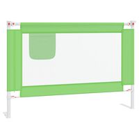 vidaXL Barra de segurança p/ cama infantil tecido 100x25 cm verde