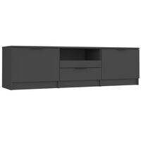 vidaXL Szafka pod telewizor, czarna, 140x35x40 cm