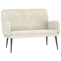 vidaXL Sitzbank Creme 108x79x79 cm Samt