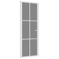 vidaXL Innentür 76x201,5 cm Weiß ESG-Glas und Aluminium, Weiß und dunkel-transparent vidaXL Innentür 76x201,5 cm Weiß ESG-Glas und Aluminium