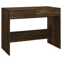 vidaXL Pisalna miza dimljeni hrast 101x50x76,5 cm iverna plošča