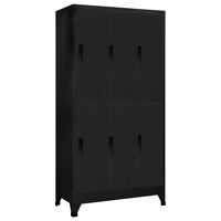 vidaXL Uzamykacia skriňa čierna 90x45x180 cm oceľová