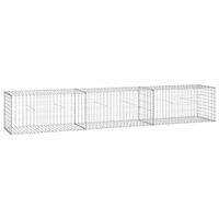 vidaXL Gabion Wall with Covers Galvanised Steel 300x50x50 cm