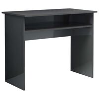 vidaXL Psací stůl šedý s vysokým leskem 90 x 50 x 74 cm dřevotříska