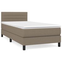 vidaXL Ramsäng med madrass taupe 80x200 cm tyg