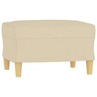 vidaXL Voetenbank 60x50x41 cm stof crèmekleurig