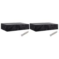 vidaXL Fundas de muebles de jardín 2 uds 8 ojales 218x77x55 cm