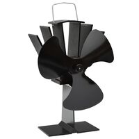 vidaXL Kachelventilator met 3 vinnen zwart
