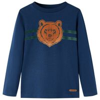 Kinder-Langarmshirt Marineblau 92