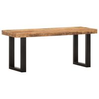 vidaXL Panca 110 cm in Legno Massello di Mango e Acciaio