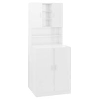 vidaXL Washing Machine Cabinet High Gloss White