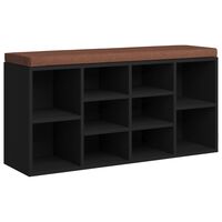 vidaXL Scarpiera Nera 103x30x48 cm in Legno Multistrato