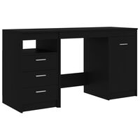 vidaXL Birou, negru, 140 x 50 x 76 cm, lemn prelucrat