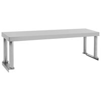 vidaXL Polica za delovno mizo 120x30x35 cm nerjaveče jeklo