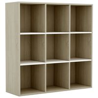 vidaXL Libreria Bianca e Rovere Sonoma 98x29x97,5 cm Legno Multistrato