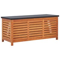 vidaXL Caixa arrumação p/ jardim 117x50x55 cm madeira eucalipto maciça