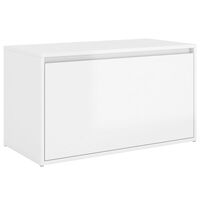 vidaXL Eteisen penkki korkeakiilto valkoinen 80x40x45 cm tekninen puu