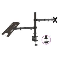 vidaXL fekete acél monitorállvány VESA 75/100 mm