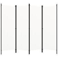 vidaXL Paravan 4-delni bel 200x180 cm