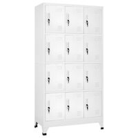 vidaXL Armadietto a Chiave con 12 Scomparti 90x45x180 cm