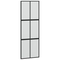 vidaXL Posuvné dveře černé 76 x 205 cm tvrzené sklo a hliník