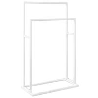 vidaXL dvieļu statīvs, balts, 48x24x78,5 cm, dzelzs