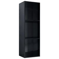 vidaXL Libreria/Mobile TV Nero Lucido 36x30x114 cm Legno Multistrato