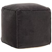 vidaXL Taburet puf, antracit, 40 x 40 x 40 cm, catifea