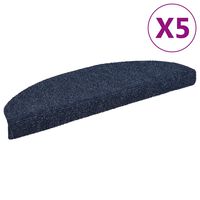 vidaXL Самозалепващи стелки за стъпала, 5 бр, сини, 65x21x4 см
