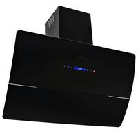 vidaXL Nástěnná digestoř nerezová ocel 756 m³/h LED 90 cm černá