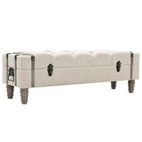 vidaXL Cassapanca in Legno Massello e Acciaio 111x34x37 cm