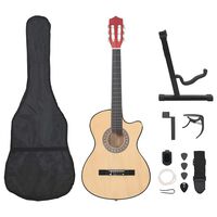 vidaXL 12 Piece Western Acoustic Cutaway Guitar Set with 6 Strings 38