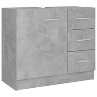 vidaXL Omarica za umivalnik betonsko siva 63x30x54 cm iverna plošča