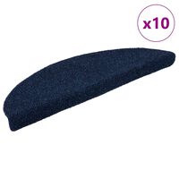 vidaXL Самозалепващи стелки за стъпала, 10 бр, тъмносини, 56x17x3 см