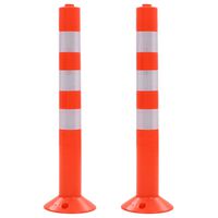 vidaXL Słupki drogowe z plastiku, 2 szt., 75 cm